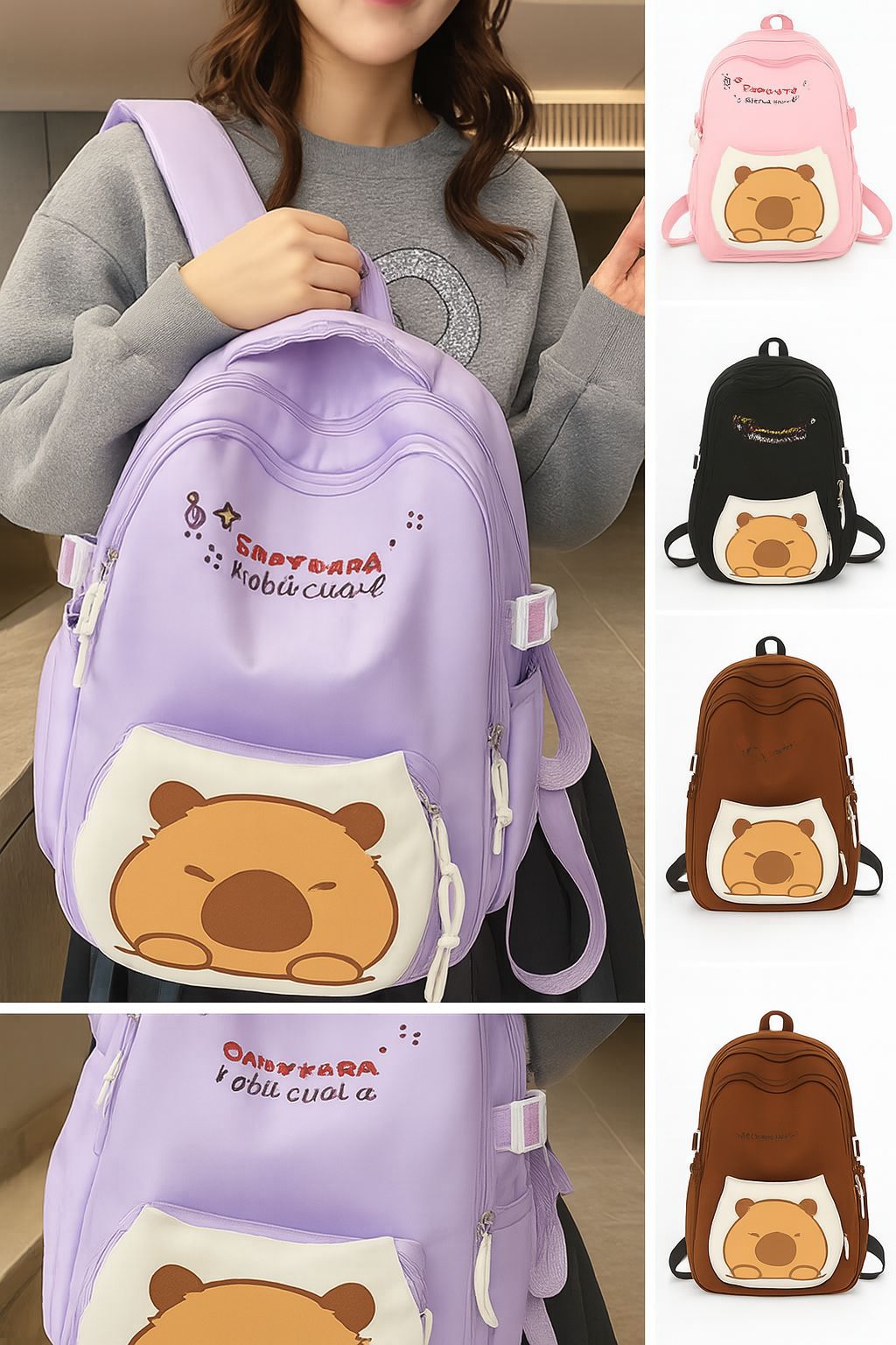 MALETIN O MOCHILA CON DISEÑO DE OSO